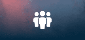 spacey gradient with people icon on top
