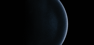 black planet with lit edges