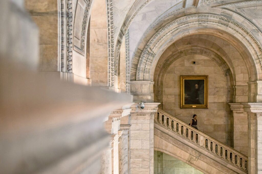 Government Building hallway with framed picture