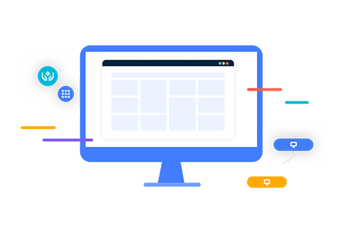 System consolidations hero image System consolidations graphic with a computer and data flowing into and out of it